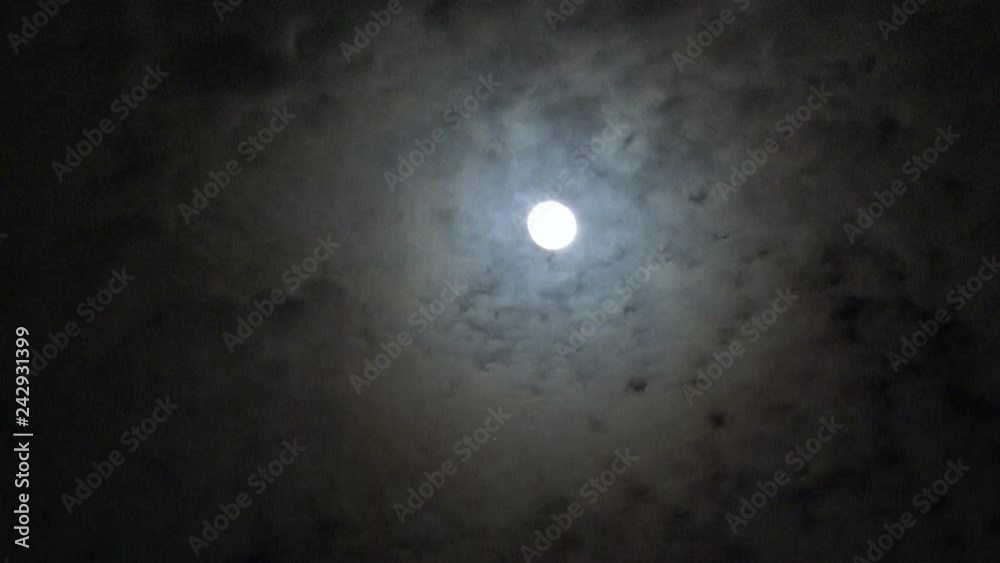 Beautiful full moon in a cloudy sky Beautiful full moon in a cloudy sky
