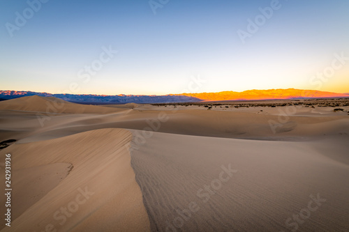 Sunrise over the Mesquite Flat Sand Dunes