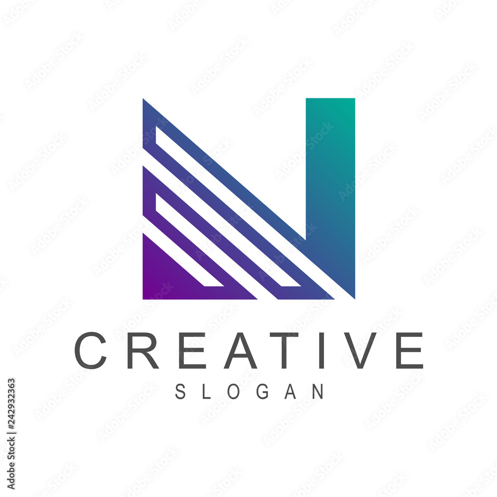 letter n logo design