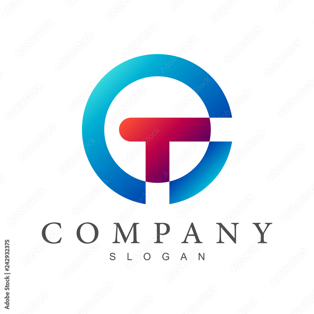 O and T initial letter logo design O and T initial letter logo design