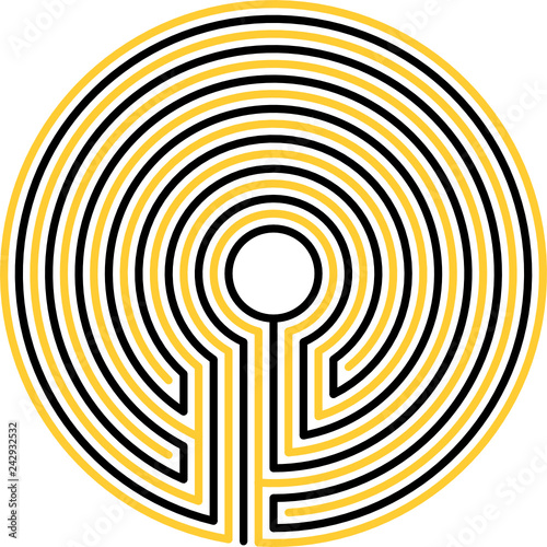 classical, maze, circle, 7 circuits, variant 6