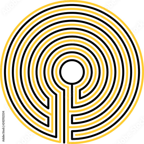 classical, maze, circle, 7 circuits, variant 5