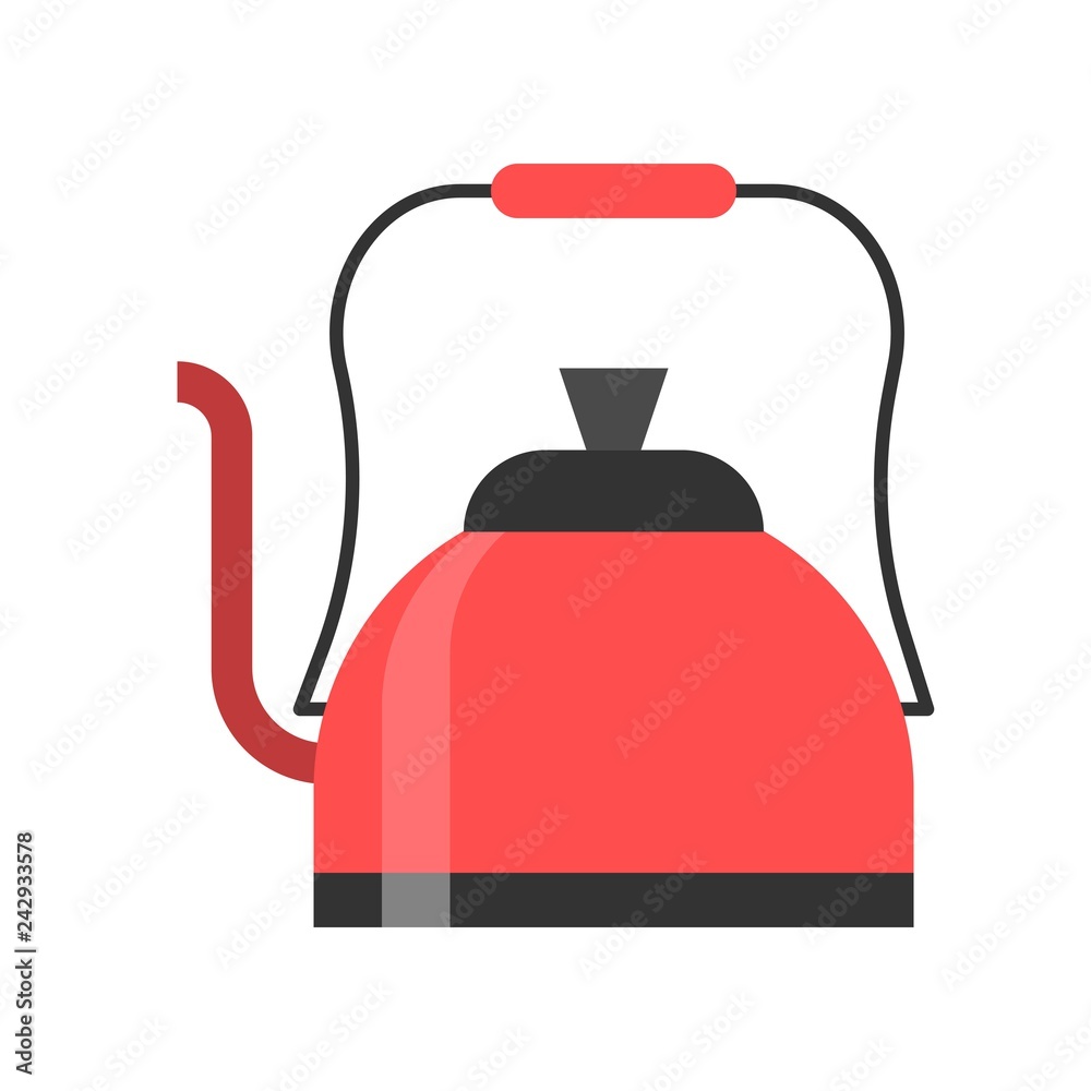 Obraz premium Kettle vector, coffee related flat style icon
