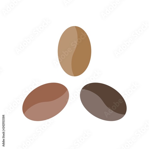 Coffee bean vector, coffee related flat style icon