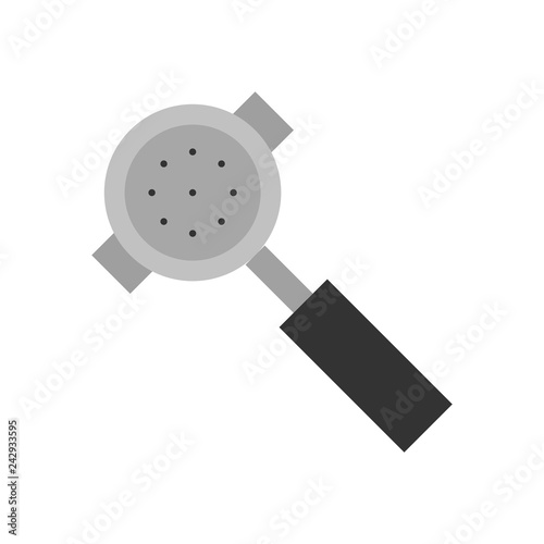 Portafilter vector, coffee related flat style icon