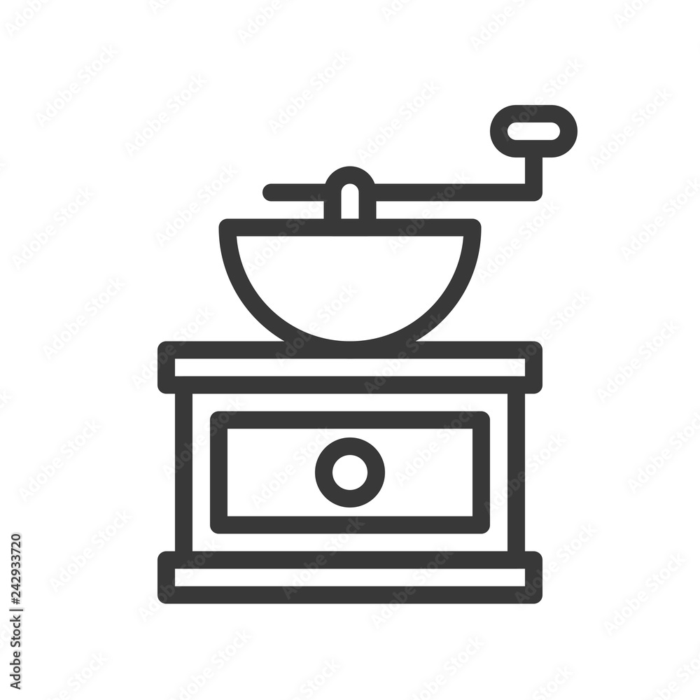 Coffee grinder vector, coffee related line style editable stroke icon Coffee grinder vector, coffee related line style editable stroke icon