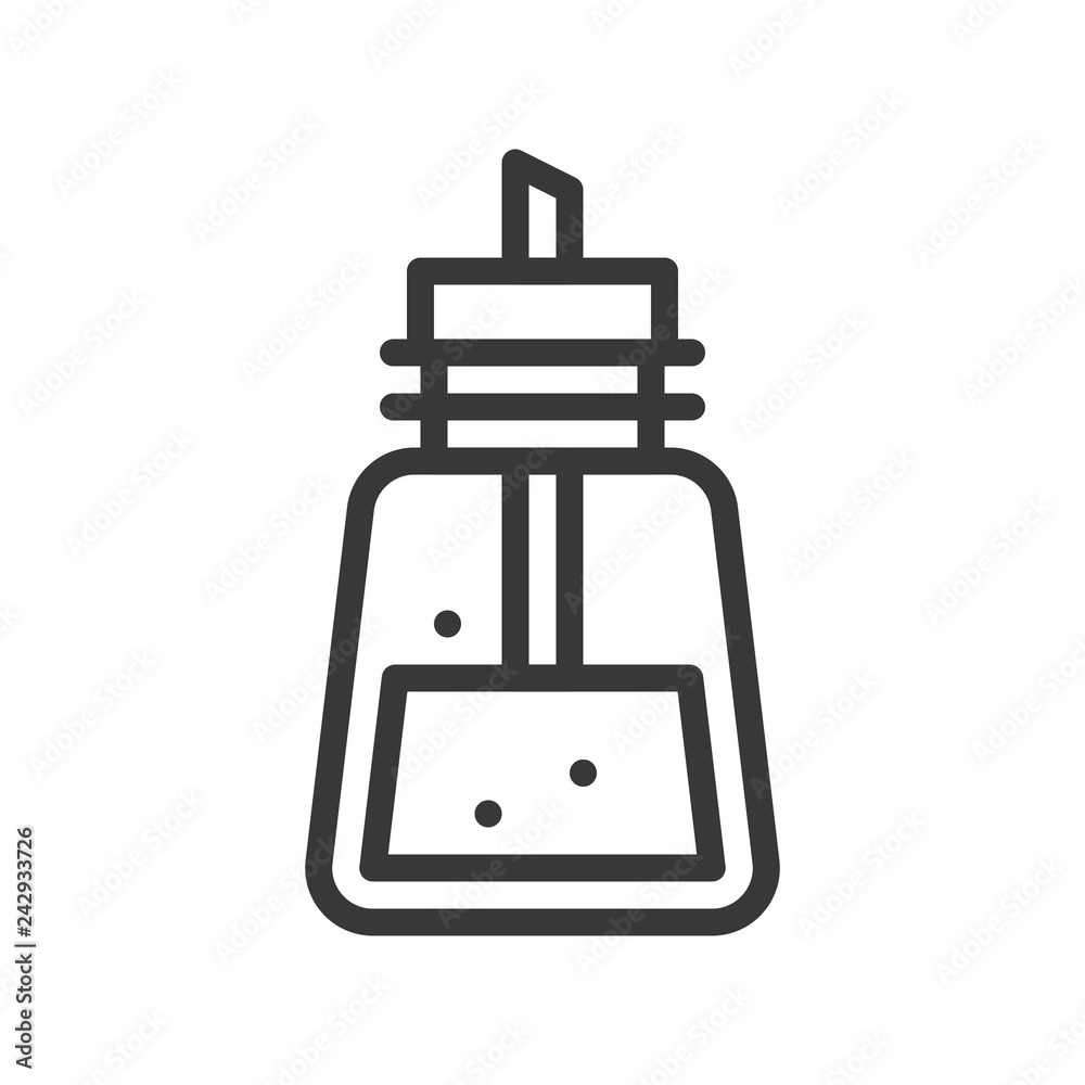 Sugar bottle vector, coffee related line style editable stroke icon Sugar bottle vector, coffee related line style editable stroke icon