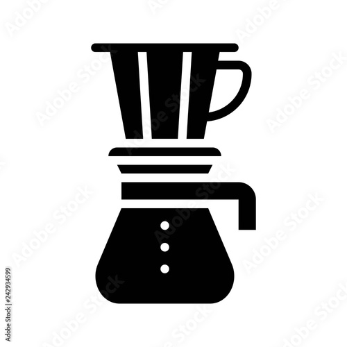 Drip coffee vector, coffee related solid style