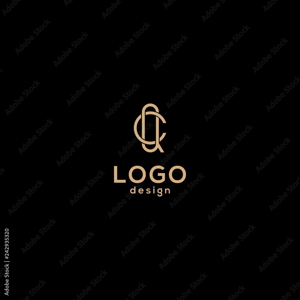 Vector logo design,initials c q Vector logo design,initials c q