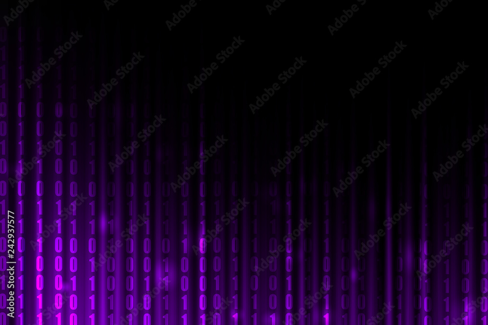 purple gradient color with binary code, technology background purple gradient color with binary code, technology background