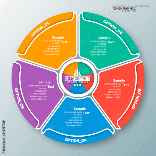 Abstract 3D Paper Infographics. Business template .Vector illustration