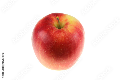 close up on red apple isolated on white background