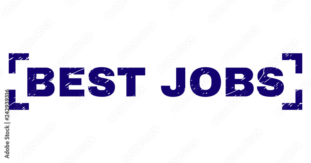BEST JOBS caption seal print with distress effect. Text caption is placed between corners. Blue vector rubber print of BEST JOBS with dust texture. BEST JOBS caption seal print with distress effect. Text caption is placed between corners. Blue vector rubber print of BEST JOBS with dust texture.
