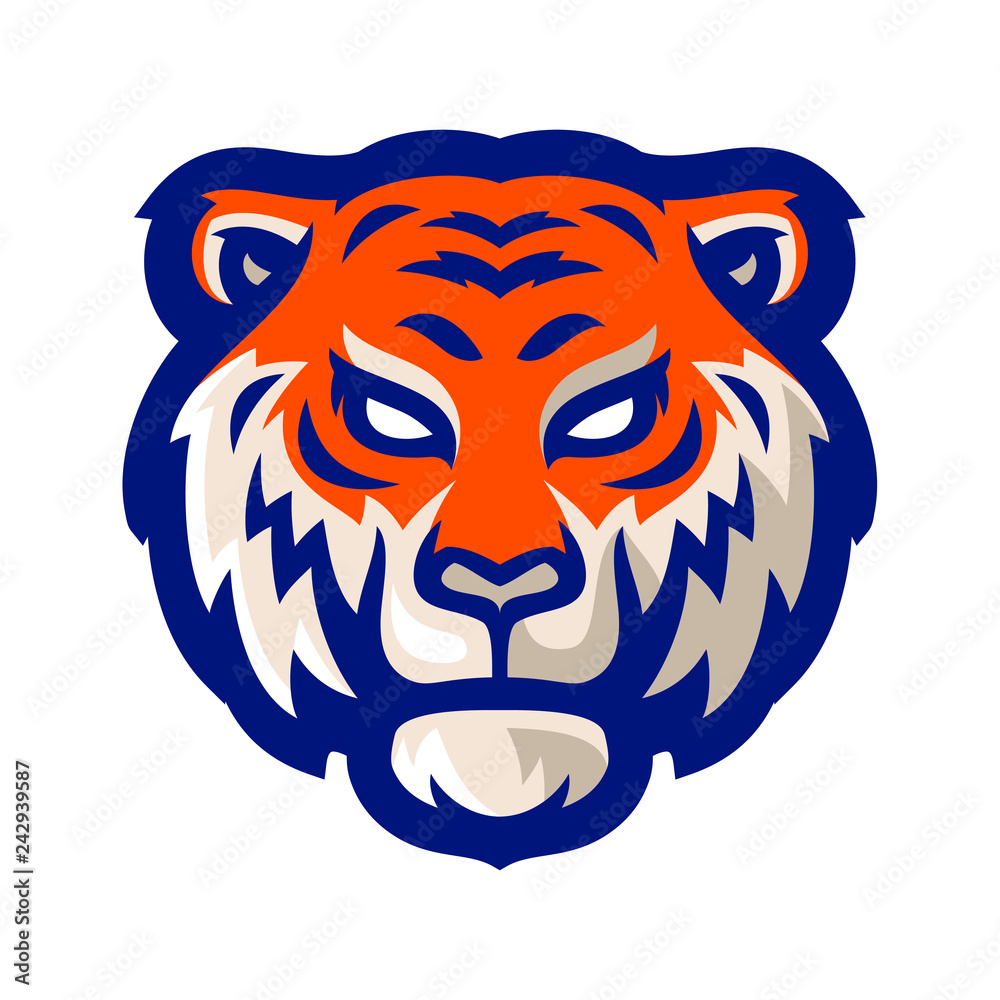 Fototapeta premium tiger e sport logo mascot template vector illustration