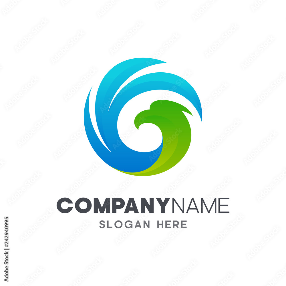 eagle vector logo in circle shape eagle vector logo in circle shape