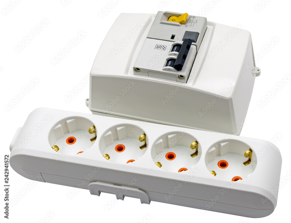 Electric extension and automatic circuit breaker Electric extension and automatic circuit breaker