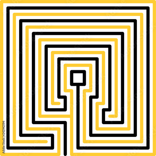 maze, classical, square, 5 circuits, variant 1
