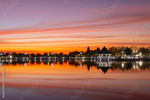Pastel sunset over the water. © rnophoto