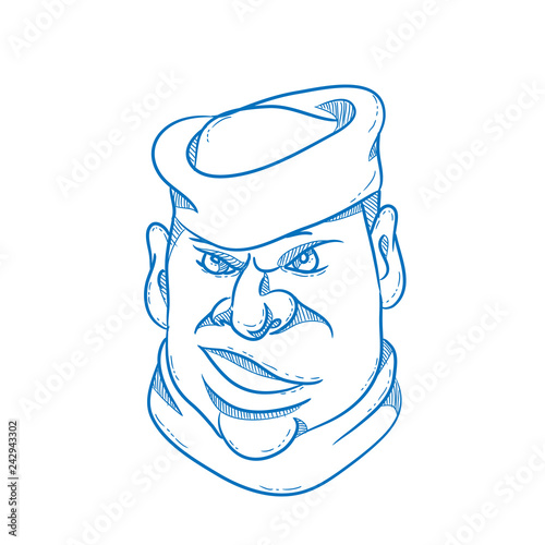 Angry Sailorman Head Cartoon