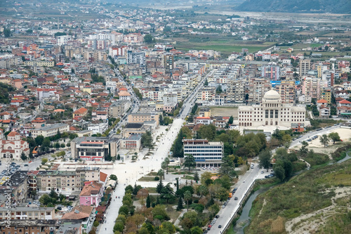 Panoramic view onto Berat city center from Berat Castle in Albania © Gone For A Drive.