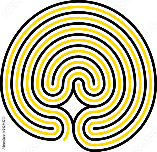 classical, maze, circle