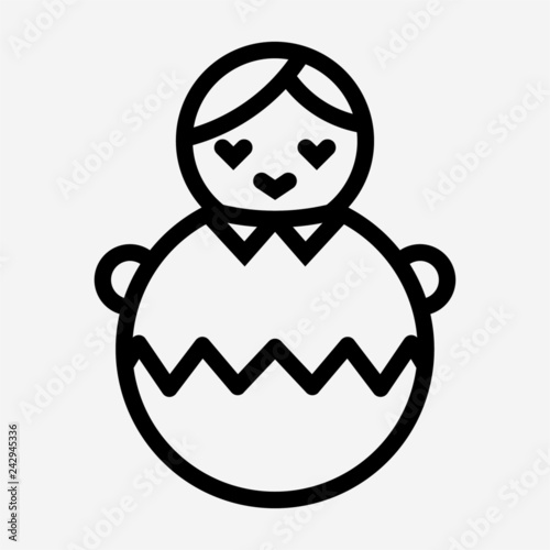 Outline tumbler pixel perfect vector icon