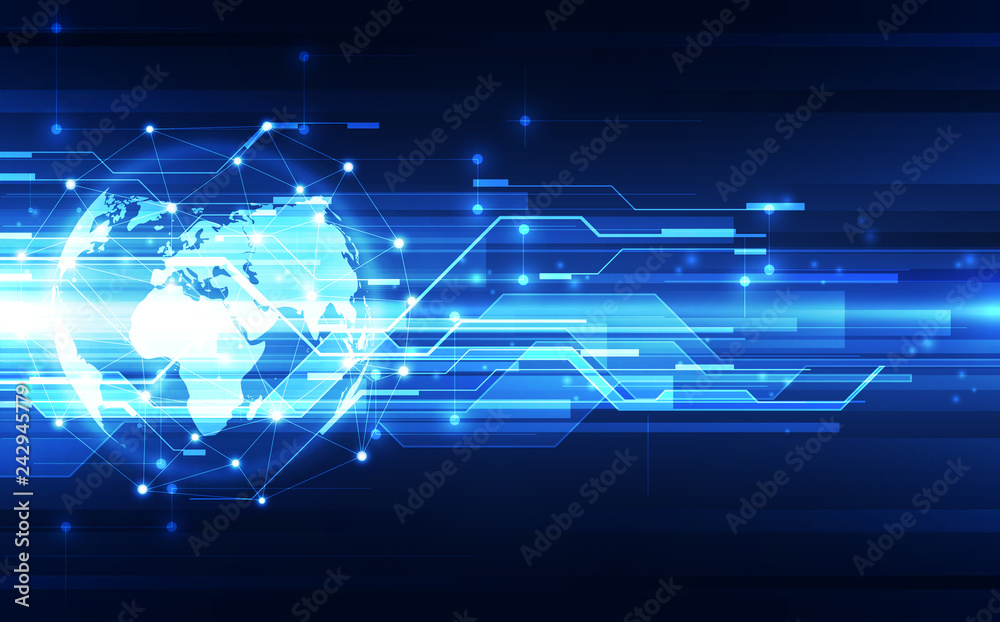 vector digital global technology concept, abstract background illustration vector digital global technology concept, abstract background illustration
