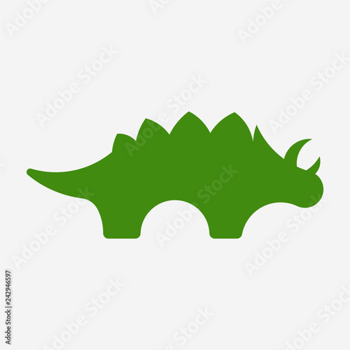 Flat dinosaur toy pixel perfect vector icon