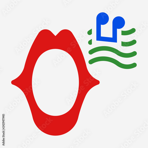 Flat Opera music pixel perfect vector icon