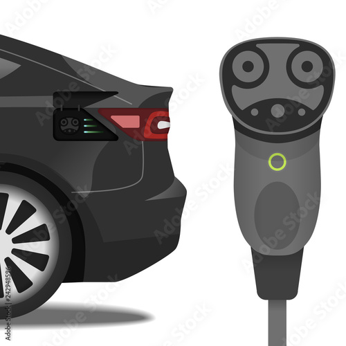 Electric car supercharging connector and car with the same socket.