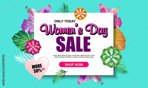 Women's day sale template banner