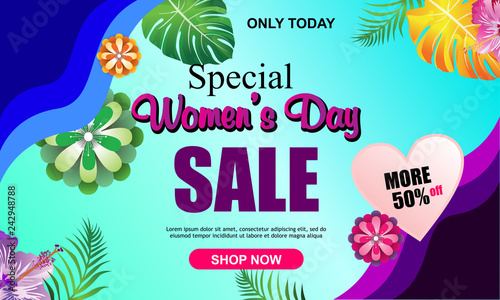 Women's day sale template banner