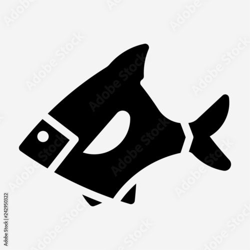 Glyph Ponyfish pixel perfect vector icon photo
