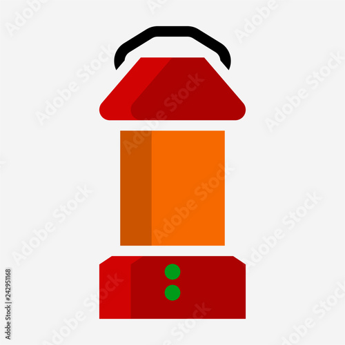 Flat rechargeable lamp pixel perfect vector icon