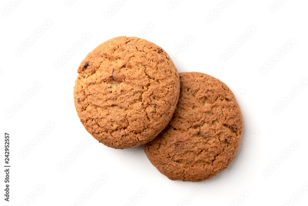 Oatmeal cookies isolated on white background. Oatmeal cookies isolated on white background.