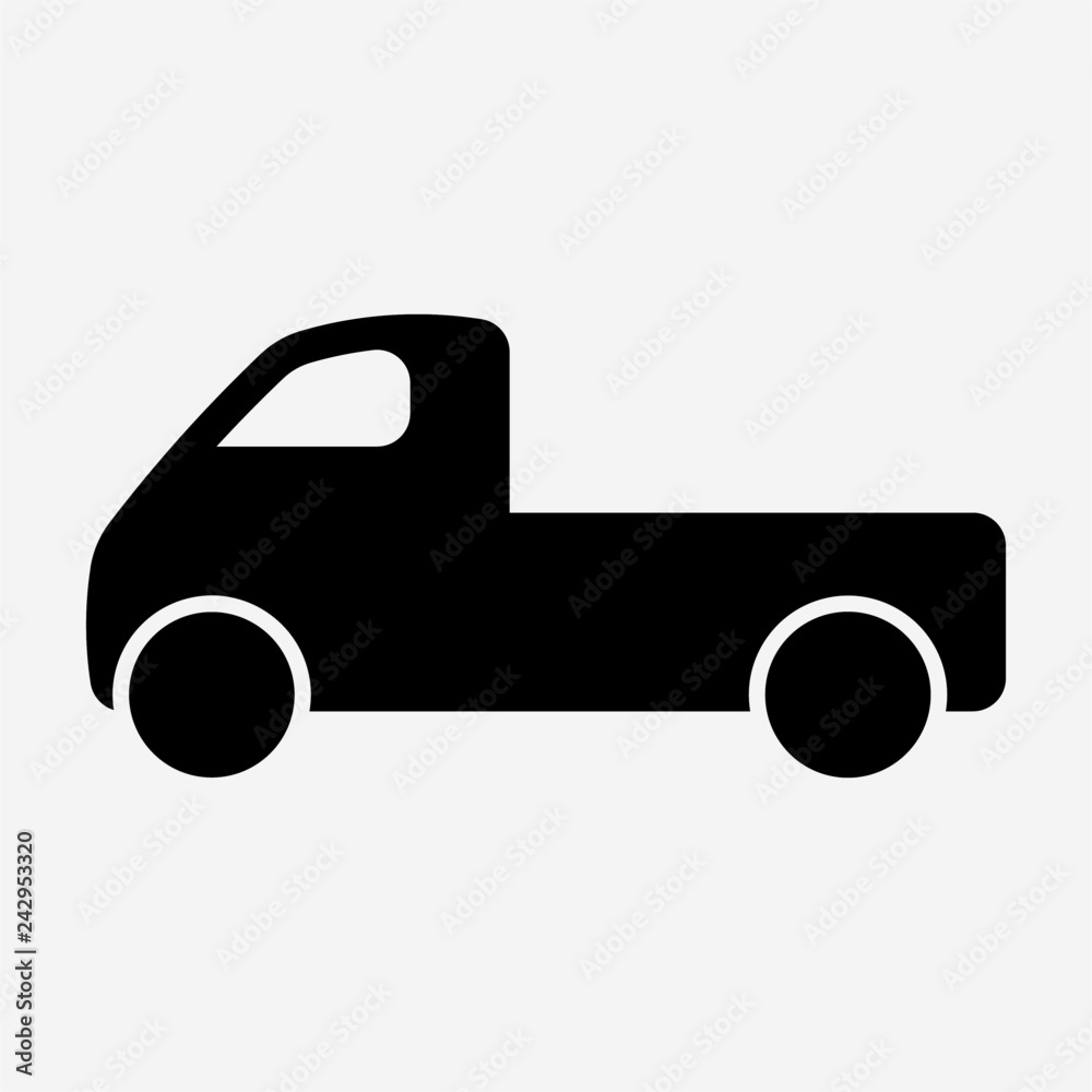 Glyph Mini truck pixel perfect vector icon Glyph Mini truck pixel perfect vector icon