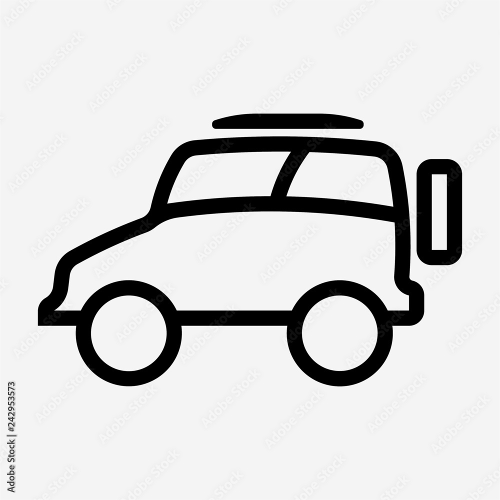 Outline 4WD pixel perfect vector icon