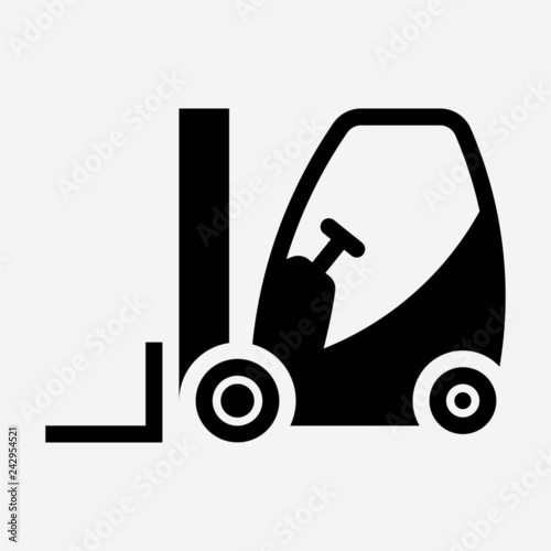 Glyph forklift pixel perfect vector icon