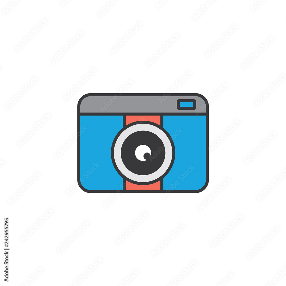 camera photography application icon flat vector camera photography application icon flat vector