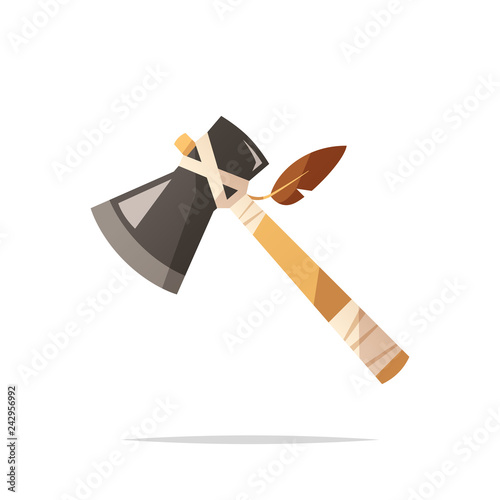 Native american axe vector isolated illustration