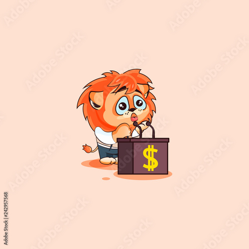 lion sticker emoticon orator speaker