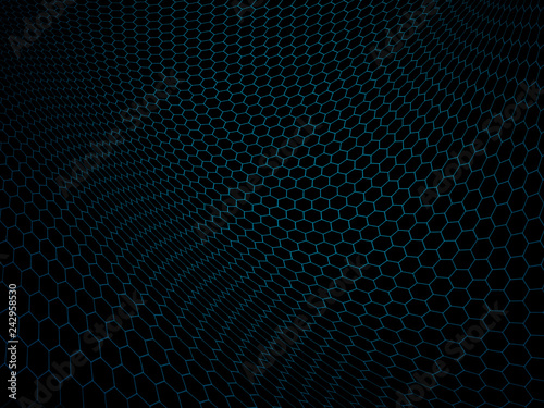 Abstract of hexagon and technology background