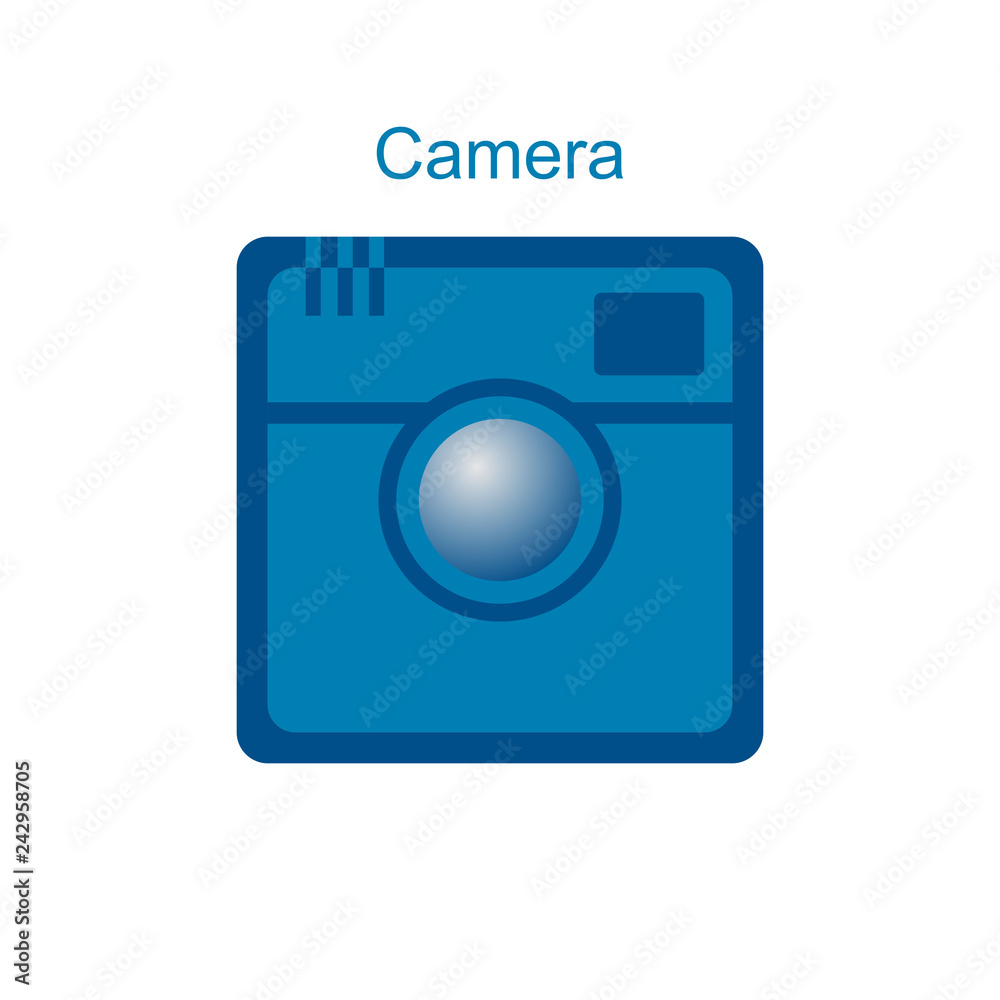 Camera icon. Flat vector illustration. Trendy symbol for website design, web button, mobile app. Camera icon. Flat vector illustration. Trendy symbol for website design, web button, mobile app.