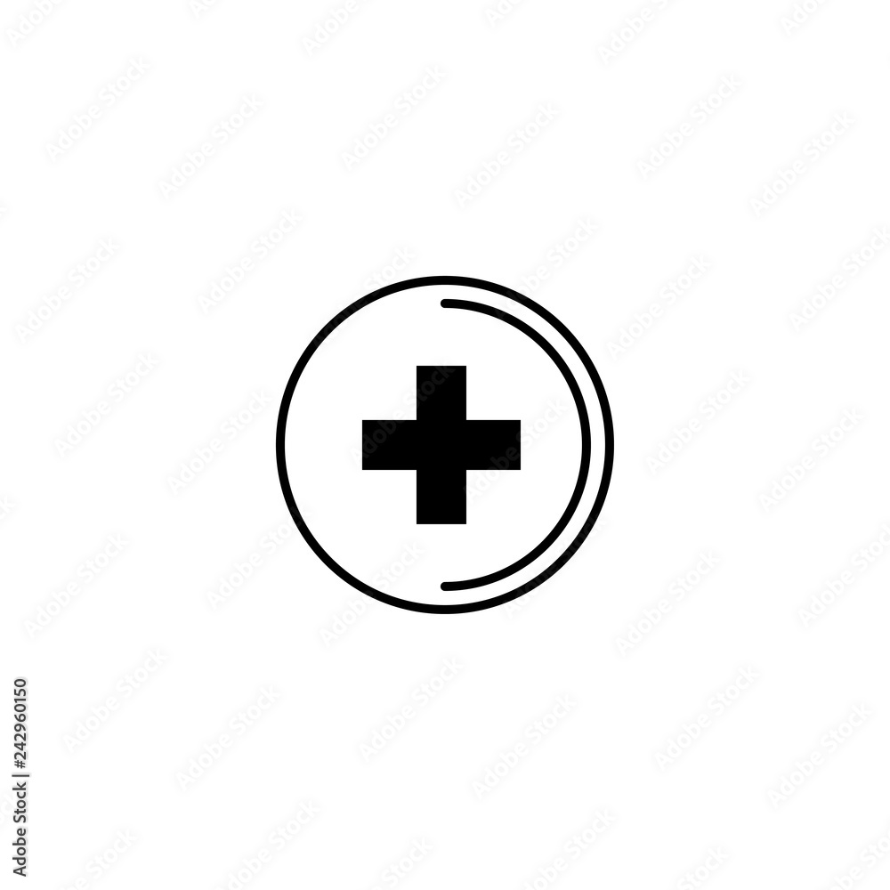 Hospital cross sign Hospital cross sign