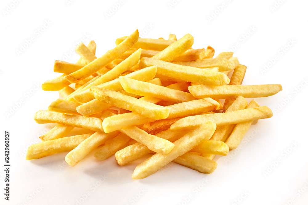 Pile of french fries in close-up Pile of french fries in close-up