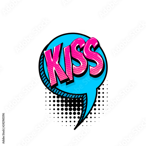Pop art comic text speech bubble
