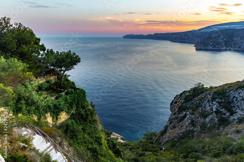 Spain's coast in the evening light