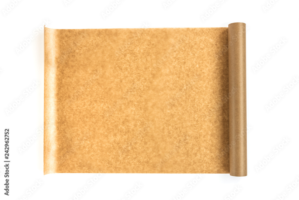Naklejka premium Baking paper isolated on white background.