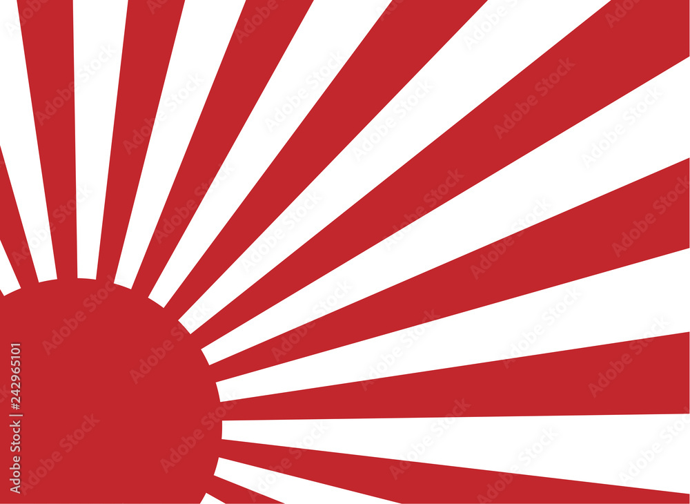 vector of red sun ray of japan rising sun Stock Vector Adobe Stock