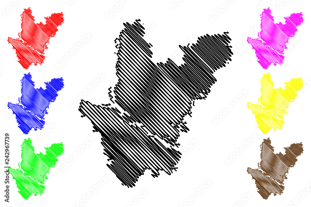 Dhaka Division (Administrative Divisions of Bangladesh) map vector